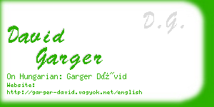 david garger business card